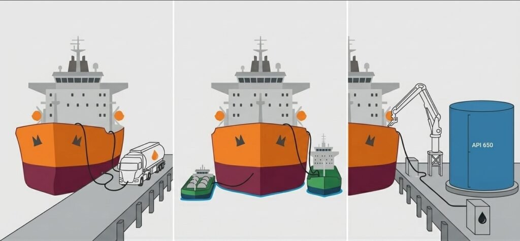 ship-to-shore methanol link. for bunkering operation