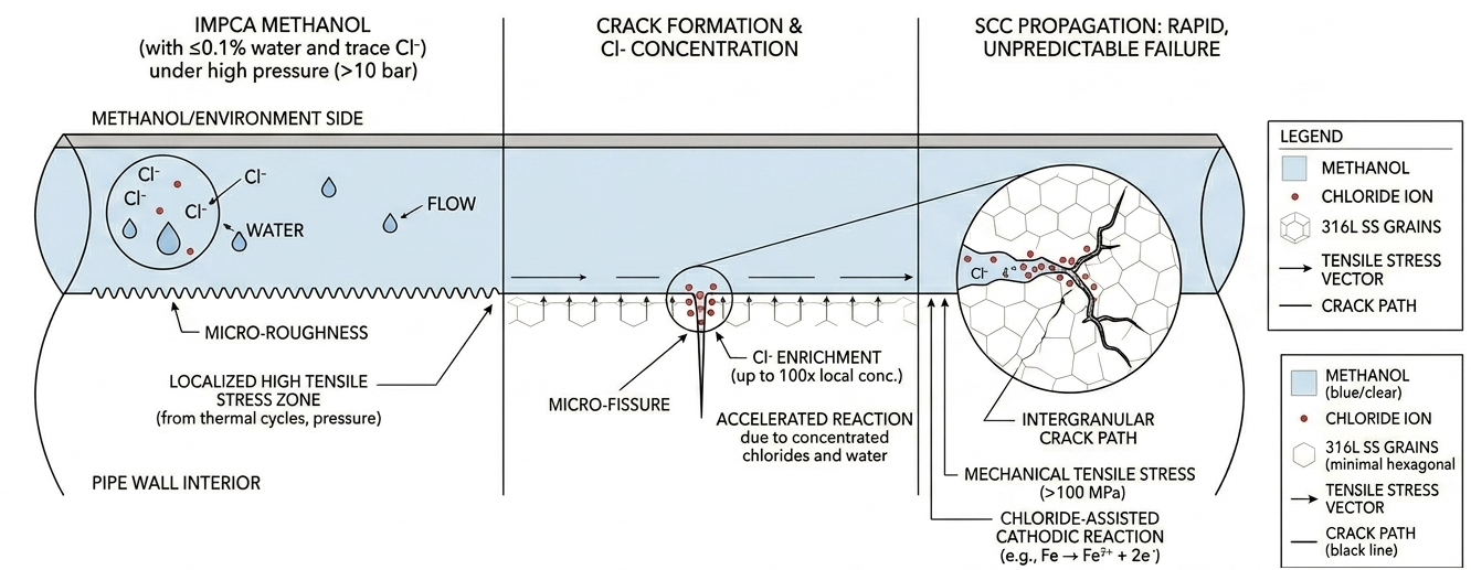 CORROSION In methanol steel pipeline