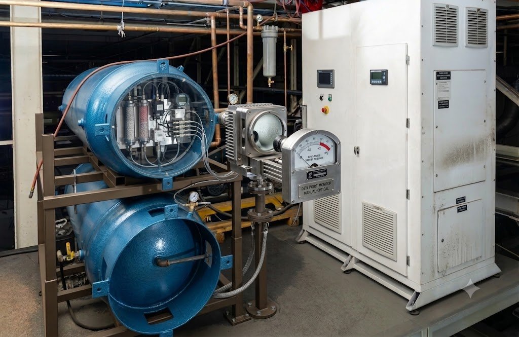 Dew point and nitrogen purity in methanol fuel ship